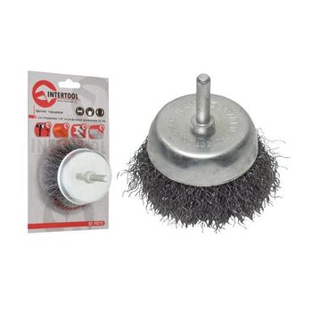 Щетка чашечная 50 мм для дрели, 1/4" (витая проволока) (BT-9050 Intertool)