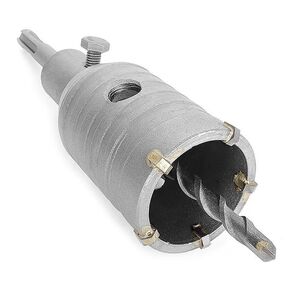 Комплект: сверло корончатое по бетону 46мм+Переходник SDS Plus 100мм (SD-7046 Intertool)