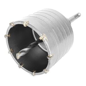 Комплект: сверло корончатое по бетону 75мм+Переходник SDS Plus 100мм (SD-7075 Intertool)