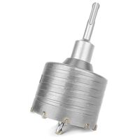 Комплект: сверло корончатое по бетону 80мм+Переходник SDS Plus 100мм (SD-7080 Intertool)