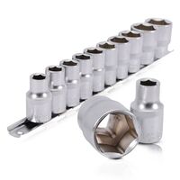 Набор головок на планке 10,11,12,13,14,15,17,19,22,24. - 1/2", 10ед. (ET-6011 Intertool)