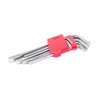 Набор Г-образных шестигранных удлин. ключей 9ед., 1.5-10мм (HT-0602 Intertool)