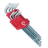 Набір ключів Г-подібних TORX 9 шт., Т10-Т50, Cr-V, HT-0608 INTERTOOL