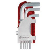 Набір ключів Г-подібних шестигранних 9 шт, 1.5-10 мм, S2, PROF, HT-1801 INTERTOOL
