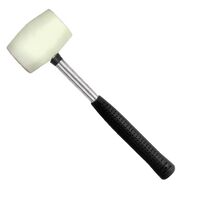 Киянка резиновая 450г.65мм, белая резина, металлич. ручка (HT-0227 Intertool)