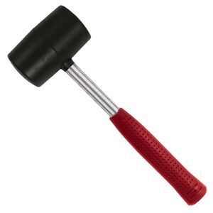 Киянка гумова 900г.80мм,чорна гума,металева ручка, HT-0233 INTERTOOL