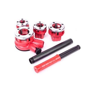 Набор плашек 4шт. для нарезки резьбы 1/2", 3/4", 1", 1 1/4" (SD-8004 Intertool)