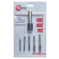 Набор метчиков с Т-образным держателем 6 ед (M4,M5,M6,M8,M10) (SD-8018 Intertool)