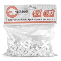 Набор дистанционных крестиков для плитки 5.0мм/100шт (Stanley HT-0355 Intertool)