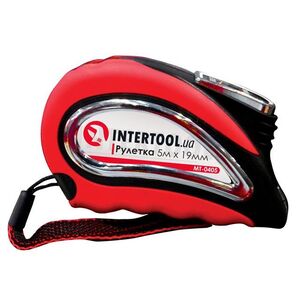 Рулетка з металевим полотном 5м * 19мм, автостоп полотна, MT-0405 INTERTOOL