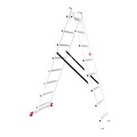 Лестница алюминиевая 2-х секц. универс. раскл. 2*8ступ. 3.69м (LT-0208 Intertool)