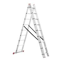 Лестница алюминиевая 3-х секц. универс. раскл. 3*9ступ. 5.93м (LT-0309 Intertool)