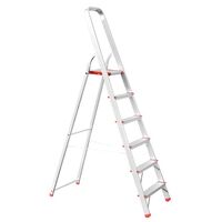 Стремянка алюминиевая 6 ступеней, высота до платформы 1280мм (LT-1006 Intertool)