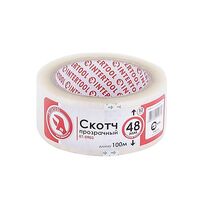 Скотч прозрачный 48мм*100м*52мкм (KT-0903 Intertool)