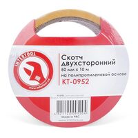 Скотч двухсторонний 50 мм*10 м на полипропиленовой основе (KT-0952 Intertool)