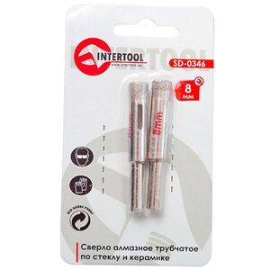 Свердел алмазний трубчастий по склу та кераміці 8 мм, SD-0346 INTERTOOL