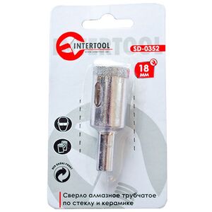 Свердел алмазний трубчастий по склу та кераміці 18 мм, SD-0352 INTERTOOL