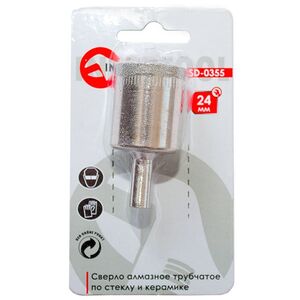 Свердел алмазний трубчастий по склу та кераміці 24 мм, SD-0355 INTERTOOL