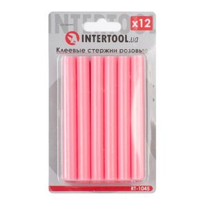 Комплект стрижнів клейових рожевих 11,2 мм * 100 мм, 12 шт., RT-1045 INTERTOOL