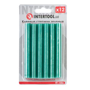Комплект стрижнів клейових зелених 11,2 мм * 100 мм, 12 шт., RT-1056 INTERTOOL