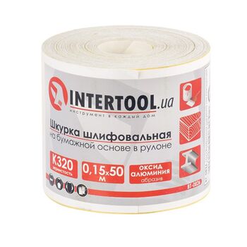 Шлифовальная шкурка на бумажной основе К320, 115мм*50м., BT-0826 INTERTOOL