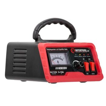 Зарядное устройство 6/12В, регулировка силы тока 0-10А, 230В, AT-3020 INTERTOOL