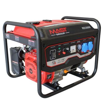 Генератор бензиновый 3.0 кВт с AVR, 7.0 HP, 230V, ручной стартер, MAST GROUP RD3600