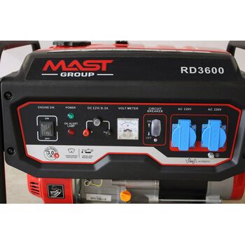 Генератор бензиновый 3.0 кВт с AVR, 7.0 HP, 230V, ручной стартер, MAST GROUP RD3600