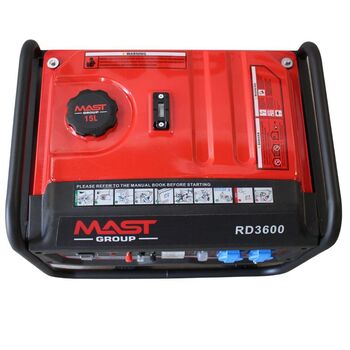 Генератор бензиновый 3.0 кВт с AVR, 7.0 HP, 230V, ручной стартер, MAST GROUP RD3600