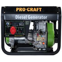 Генератор дизельний PROCRAFT DP65/3 UNIVERSAL (5,5-6,0 кВт, ел. старт, колеса, 3-х фаз. вага 113 кг)
