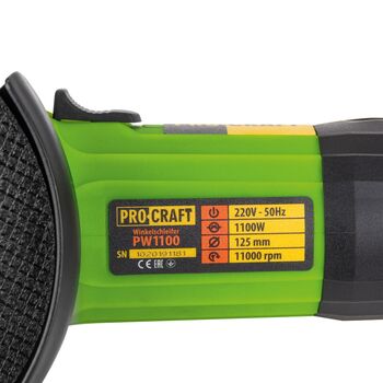 Шлифмашина угловая Procraft PW-1100 125 мм