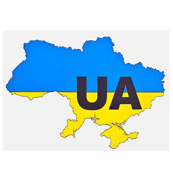 Наклейка Украина Карта, 100х140мм (UA)