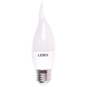 Світлодіодна лампа LEDEX E27, 6W, свічка на вітрі 570lm, 4000К, 160 °, чіп: Epistar Тайвань (100234)