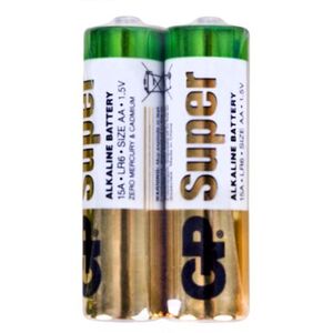 Батарейка GP SUPER, ALKALINE, 1.5V, 15A-S2, щелочная, LR6, АА (4891199000317)