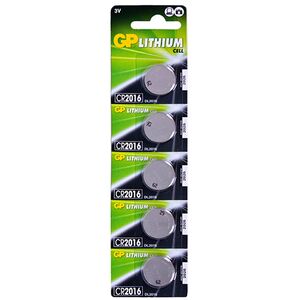 Батарейка GP дисковая, Lithium Button Cell, 3V, CR2016-8U5, литиевая (4891199001123)
