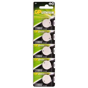 Батарейка GP дисковая, Lithium Button Cell, 3V, CR2032-8U5, литиевая (4891199001147)
