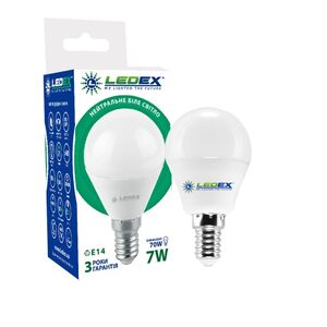 Світлодіодна лампа LEDEX G45-7W-E14-700lm-4000K- (LX-101570) -NEW (101570)