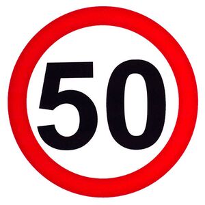 Наклейка знак" 50" діам. 130мм (знак" 50" )