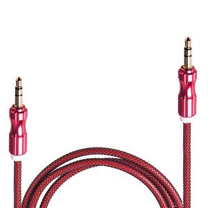 Кабель аудио AUX 3,5 мм 1м (Red) (AUX  Rd)