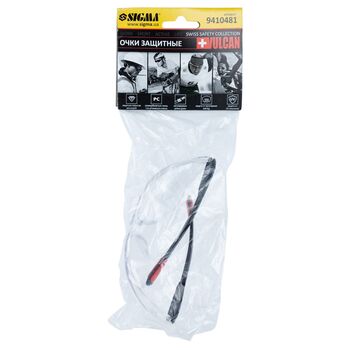 Окуляри захисні Vulcan anti-scratch, anti-fog (прозорі), SIGMA 9410481
