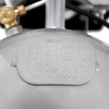 Компресор двоциліндровий 2.5кВт 455 л/хв 10бар 50л (2 крана), SIGMA 7043721