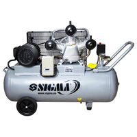 Компресор ремінний W 380В 3кВт 610л/хв 10бар 135л 2 крана, SIGMA 7044711