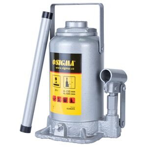 Домкрат гідравлічний пляшковий 20т H 235-445мм Standard, SIGMA 6106201