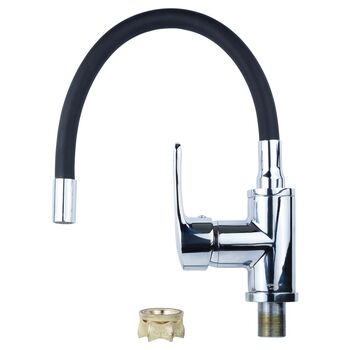 Смеситель s46 Ø40 для кухни гусак силиконовый на гайке (ML-4B544C), AQUATICA 9746130