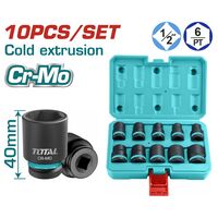 Набор ударных насадок 10шт 1/2 Cr-Mo DR THISTD12101 TOTAL