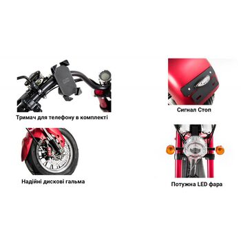 Электроскутер Chopper Citycoco 3000W, 60V20Ah, Green [r804-m3/3000Gn]