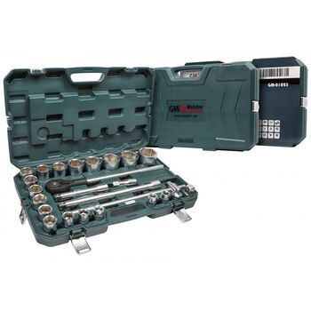 Набор инструментов и торцевых головок 3/4"DR 19-65 мм. 25 ед., GM-01025 Gut Meister
