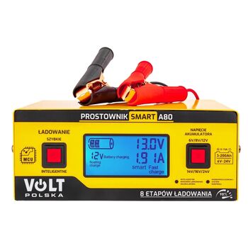 Зарядное устройство для АКБ AGM и GEL 6V/8V/12V/14.4V/16V/24V 15A Volt Polska SMART A80