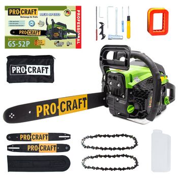 Бензопила цепная Procraft GS-52 Р (шина+цепь 40, шина+цепь 45)