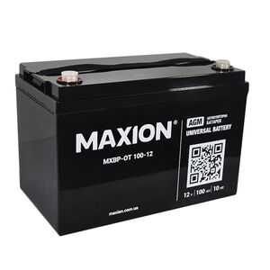 Акумулятор AGM для ДБЖ та інвертерів 12V 100Ah, Maxion MXBP-OT100-12